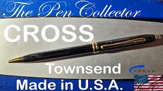 CROSS Townsend Black Lacquer Gold Ballpoint Pen Review [upl. by Chatwin]