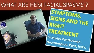 Hemifacial Spasms englishsymptoms diagnosis and treatment Dr Jaydev Panchawagh Pune [upl. by Llenrup]