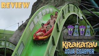 Krakatau Aqua Coaster Review Volcano Bay ProSlide  Worlds Best Water Coaster [upl. by Ibmat19]