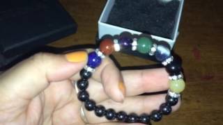 Chakra Hematite BraceletNatural Healing Crystal Magnetic Therapy [upl. by Jet]