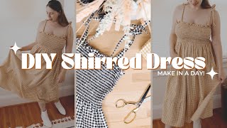 Sew Your Own Shirred Dress In A Day  Easy Beginner Sewing Tutorial [upl. by Enylodnewg5]