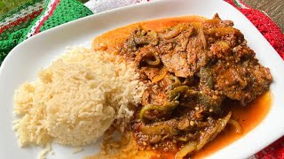 Cocino Este Bistec En Salsa Con Rajas Nos Encanta [upl. by Cris]