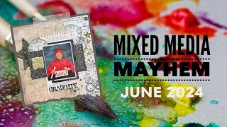 Scrapbooking Process Video Graduate Mixed Media Mayhem [upl. by Hennessy]