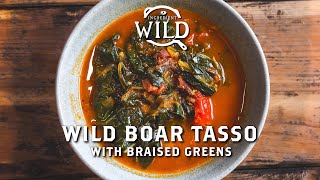 Wild Boar Tasso and Braised Greens with Zane Dearien  Ingredient Wild [upl. by Gerladina]