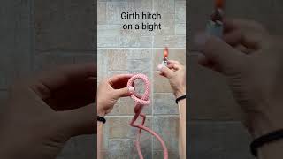 Girth hitch on a bight knot rope rockclimbing [upl. by Glory871]