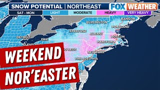 Biggest Snowstorm In Nearly 2 Years A Noreaster Targets East Coast I95 Corridor [upl. by Akemrehs]