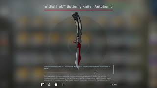 Unboxing StatTrak Butterfly Knife Autotronic [upl. by Lehpar]