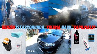 Benzin istasyonunda  Petrolde güvenli şekilde Otomobil Yıkamak reklam [upl. by Aisatsana111]