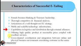 24 Characteristics of Successful ETailing Business  Electronic Commerce Tutorials [upl. by Latrice]