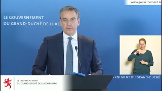 Livestream Pressebriefing  Claude Meisch 22042021 [upl. by Sethi553]