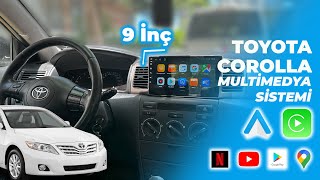 TOYOTA COROLLA E140 ➡ CARPLAY amp ANDROİDAUTO DESTEKLİ ANDROİD MULTİMEDYA SİSTEMİ [upl. by Llerdnod]