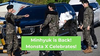 Minhyuk of Monsta X Discharged from Military Service – Members Celebrate Reunion [upl. by Powell560]