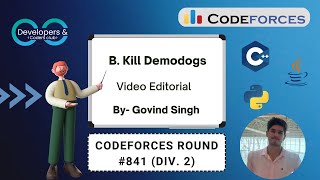 B Kill Demodogs  Codeforces Round 841 Div 2  Codeforces  DCC NITA [upl. by Aridnere]