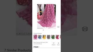 Meesho organza sarees saree meesho meeshofinds meeshoapp meeshohaul meeshosareehaul sareelove [upl. by Kreegar943]