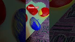 Stone art designing flower designing with fabric colours [upl. by Hgielime]