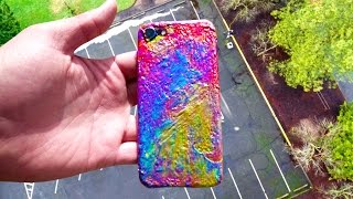 Can 100 Layers of Paint Protect iPhone 7 from 100 FT Drop Test [upl. by Radnaxela49]