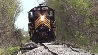 NDampW Railroad PREX 1601 runs Lite through Napoleon Ohio [upl. by Rawna886]