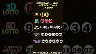 Lotto Result Today 900 pm draw October 17 2024 shorts [upl. by Irelav274]