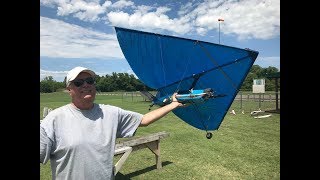 Flying an RC Kite Rogallo wing with an chase Drone FPV Roy Dawson video [upl. by Tailor]