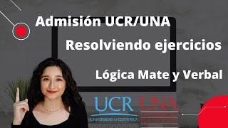 Práctica Admisión UCRUNA Resolviendo Ejercicios 20222023 [upl. by Angelique]