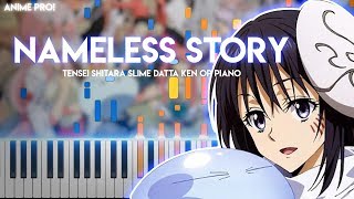 Nameless Story  Tensei shitara Slime Datta Ken OPsynthesia piano tutorial [upl. by Khosrow238]