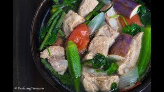 Pork Sinigang  How to Cook Sinigang Panlasang Pinoy [upl. by Elisabeth178]