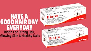 Refollium Biotin Maximum Strength for Hair Skin amp Nails500010000 mcg Tablets biotin refollium [upl. by Wiatt]