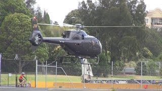 Eurocopter EC120 amp AS350 ► Takeoff ✈ Mechanics Bay Heliport [upl. by Sayer]