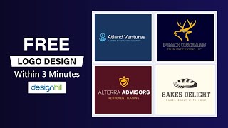 Free Logo Design Within 3 Minutes By Designhill [upl. by Mihalco]