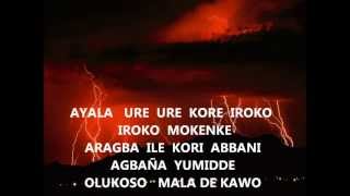 REZOS A SHANGO ABBILONA  LETRA URE URE KORE IROKO [upl. by Skillern]