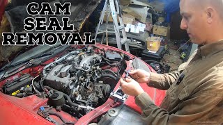 Z32 Project Cam Seal Removal  Camshaft seal removal tool review [upl. by Anairda]