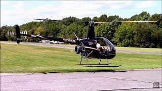 Robinson R22 Beta Helicopter Start Up and Flying [upl. by Anivlek]