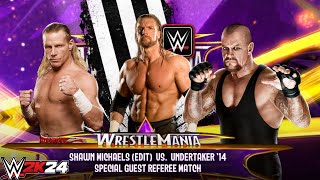 WWE 2k24  Shawn Michaels vs Undertaker 14 Special Guest Referee Triple H  Wrestlemania 30 [upl. by Gaulin]