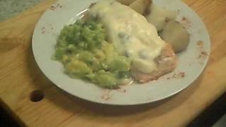 salmon with white sauce [upl. by Rajiv]