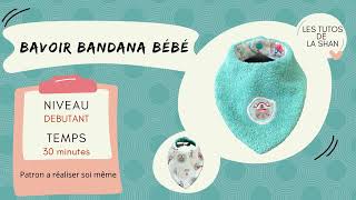 Tuto couture  Le bavoir bébé bandana [upl. by Lener885]