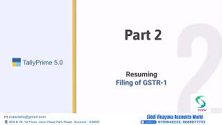 Master GSTR1Filing with Ease A Complete Guide Using Tally Prime50 by Siddi Vinayaka Accounts World [upl. by Ibed]