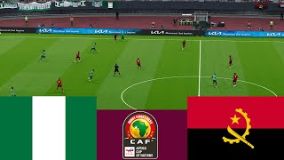 Nigeria 1 vs 0 Angola 2024 CAF match Video Game Simulation PES 2021 [upl. by Nospmoht]