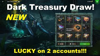 WoT Blitz  New Dark Treasury Draw  AHAHA Lucky Played smartly amp WON Tank  Gold 2 accounts [upl. by Garceau]