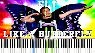 Fly Like A Butterfly  Markiplier Song By Schmoyoho Synthesia Piano Tutorial [upl. by Elson]