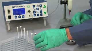 Ultimus V Dispensing Adhesive onto a Medical Component  Nordson EFD [upl. by Hoffert]