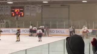 Fort MacLeod Mustangs vs Nanton Palominos Hockey Fight  Ranchland Hockey League [upl. by Paxon]