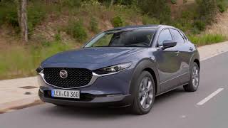 2019 Mazda CX30 in Polymetal Grey Driving in Girona [upl. by Gnouhk]