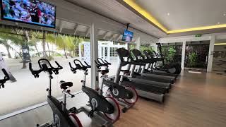 Fitness Studio indoor amp outdoor  Seaside Finolhu Baa Atoll Maldives [upl. by Ainesej]