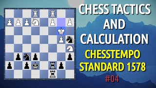 Get Better at Chess Solving Tactics  Chesstempo Standard 1578  04 [upl. by Ydaj]