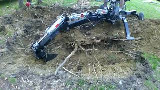 Digging Out a Stump That Was WAY Too Big With the Jansen Towable Backhoe MB 300 with 14 Inch Bucket [upl. by Nomahs853]