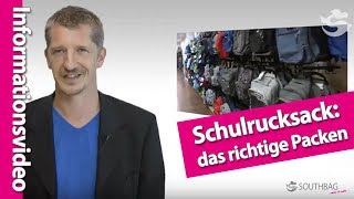 Schulrucksack das richtige packen [upl. by Martinsen]