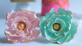 Gumpaste Peony Flower Tutorial [upl. by Alleunamme925]