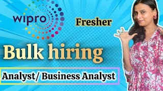 ‼️Wipro is BULK HIRING for DATA ANALYST BUSINESS ANALYST roles  04years exp [upl. by Lesli]