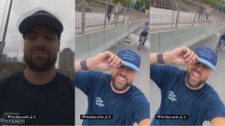 Klay Thompson Rides His Bike On Bridge In His New City Dallas [upl. by Benioff]