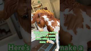 Don’t let your breyer horse with a WACKY mane feel left out without a halter diy breyertack [upl. by Nagah]